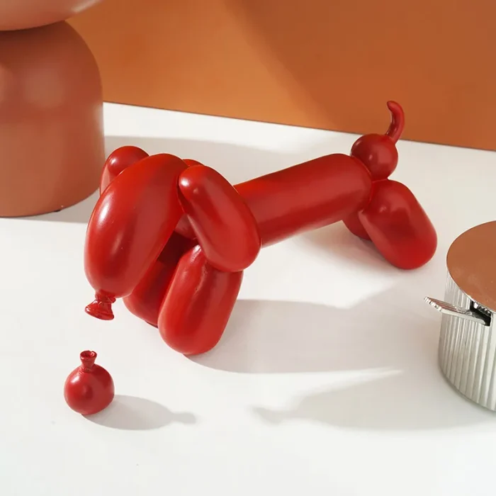 Creative Morandi color resin balloon dog sculpture living room TV cabinet desktop art figurines housewarming new home gifts 3