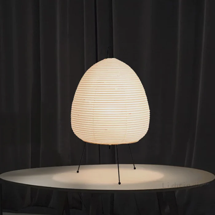 Japanese Design Akari Wabi-sabi Yong Table Lamp Printed Rice Paper Lamp Bedroom Desktop Decoration Table Lamp Drop Shipping 4