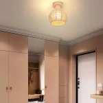 Rattan Hanging Lamp Vintage Pendant Light Fixtures Retro Hanglamp Dining Living Room Home Decor Restaurant Suspension Luminaire 5