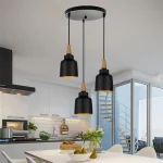 Modern Minimalist E27 Pendant Lights for Lving Room Bar Cafe Restaurant Decor Wood Aluminum Hanging Lamp Lighting Luminaire 1