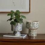 Nordic Blue and White Porcelain Ceramic Flower Pot Ornaments Living Room Bedroom Flower Arrangement Art Vase Wedding Decoration 2