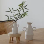 Nordic White Vegetarian Art Ceramic Vases Ornaments Living Room Desktop Flower Arrangement Container Home Decoration Accessorie 1