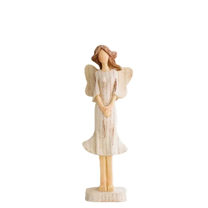 Nordic Retro Resin Angel Statue Ornament Creative Resin Handmade Statue Ornament American Home Decoration Resin Crafts 5
