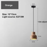 E27 Creative Nordic Living Room Small Chandelier Industrial Cement Personality Restaurant Bar Study 6