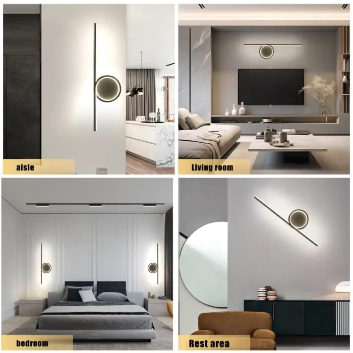 Simple Long New Modern LED Wall Lights Living Study Dining Room Bedroom Bedside Lamps Aisle Loft Hall Indoor Lighting wandlamp 6