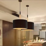 Solid Wood Cloth Chandelier Large Single Head Modern Dining Room Living Room Bedroom Bedside Lamp Decorative Lamp 3