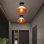 Retro Industrial Ceiling Light Modern Nordic Flush Mount Ceiling Lamps Shade for Dinning Room Living Room Indoor Lighting Decor 2