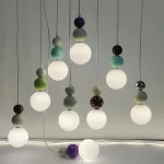 Living Room Dining Room Line Small Chandelier Nordic Cream Wind Bedside Bedroom Porch Modern Study Pendant Lights 2