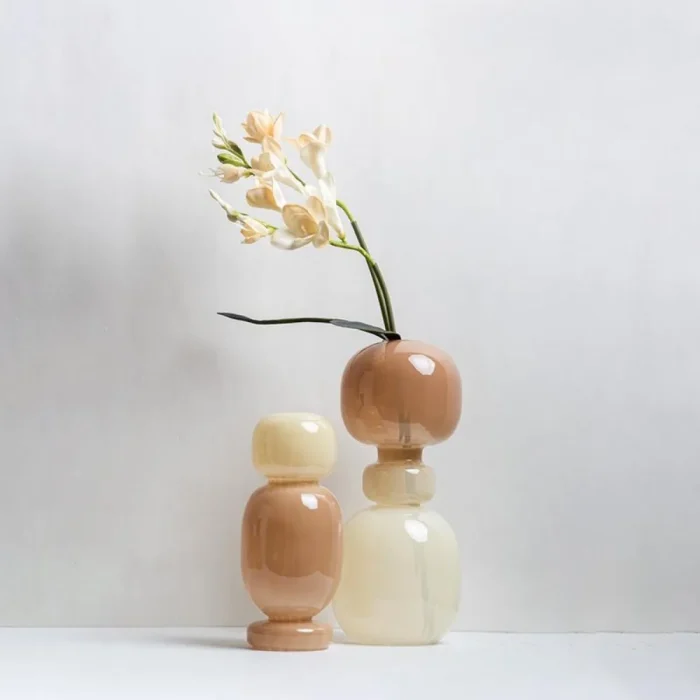 Nordic Ins Glass Circle Vase Ornaments Living Room Bedroom Dining Table Flower Arrangement Container Wedding Vases Decoration 3