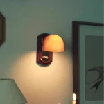 Bedroom Headboard Wall Light Orange Glass Lights Knob Switch Access Bathroom Balcony Porch Wall Lamp 3