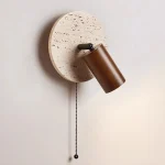 LED cave stone solid wood wall lamp for porch spot light bedroom study living room bedside lamp corridor lighting 1