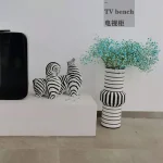 Creative resin zebra statue animal decoration desk decoration figurines home decoration accessories office crafts gifts 6