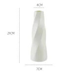 Home DIY Plastic Flower Vase White Imitation Ceramic Flower Arrangement Container Pot Basket Modern Decoration Vases For Flowers 6