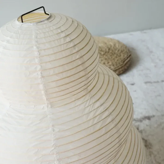 Japanese Design Akari Noguchi Yong Table Lamp White Rice Paper Decorative Desk Lights for Bedroom Living/Dining Room Study Loft 5