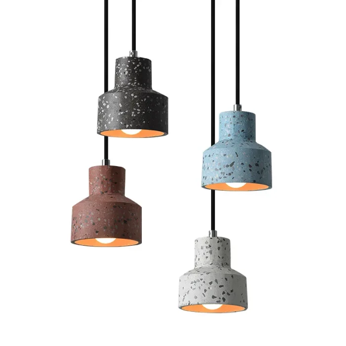 E27 Creative Nordic Living Room Small Chandelier Industrial Cement Personality Restaurant Bar Study 5