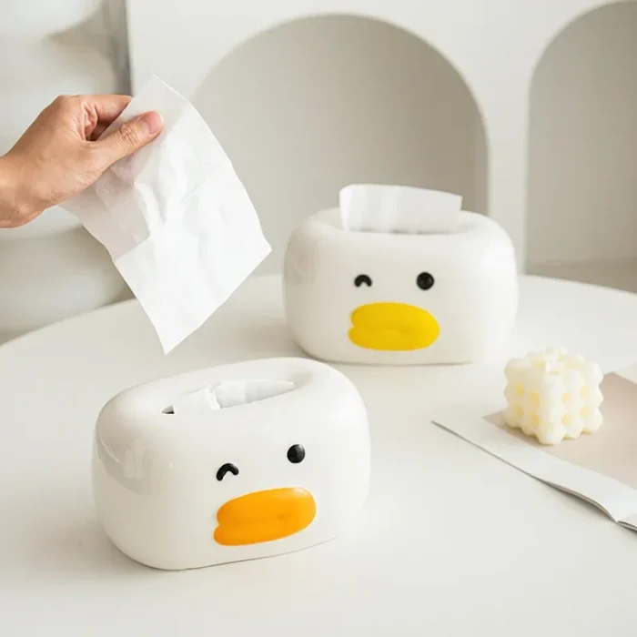Creative Big Mouth Duck Ceramic Tissue Box Ornaments Living Room Bathroom Paper Box Tissue Box Cover Home Decoration Accessories 4