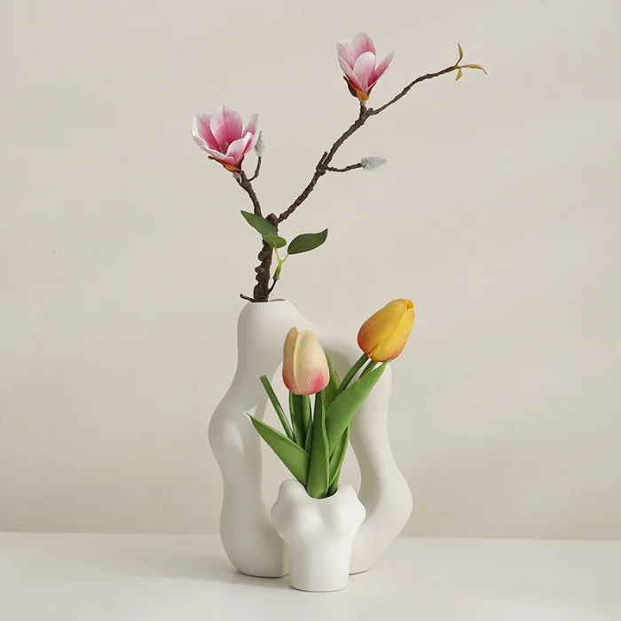 Nordic Ins Ceramic Vase Ornaments Living Room Bedroom Porch Desktop Flower Arrangement Container Home Decoration Accessories 4