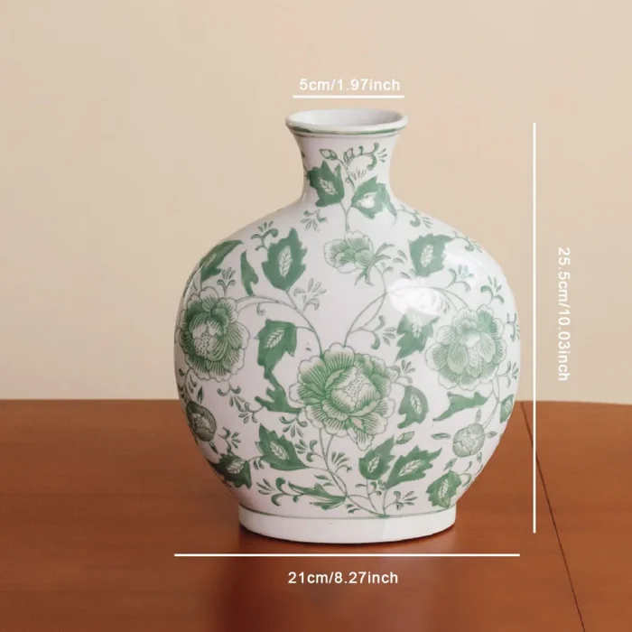 Nordic Blue and White Porcelain Ceramic Vase Ornaments Living Room Entrance Dining Table Flower Arrangement Container Decoration 6