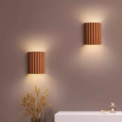 Nordic LED Wall Lamp Minimalist Macaron Resin Sconces Entryway Aisle Living Rooms Bedrooms Bedside Study Illumination Luminaire 2