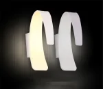 Minimalist Arc LED Wall Lamp Modern Aluminum Acrylic White Wall Light for Corridor Porch Aisle Bedside Living Room Sconce Lustre 3