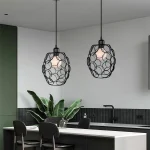 Retro Industrial Metal Pendant Light Vintage Cage Ceiling Hanging Lamp Shade for Bar Dining-room Kitchen Bedroom Hanglamp 3