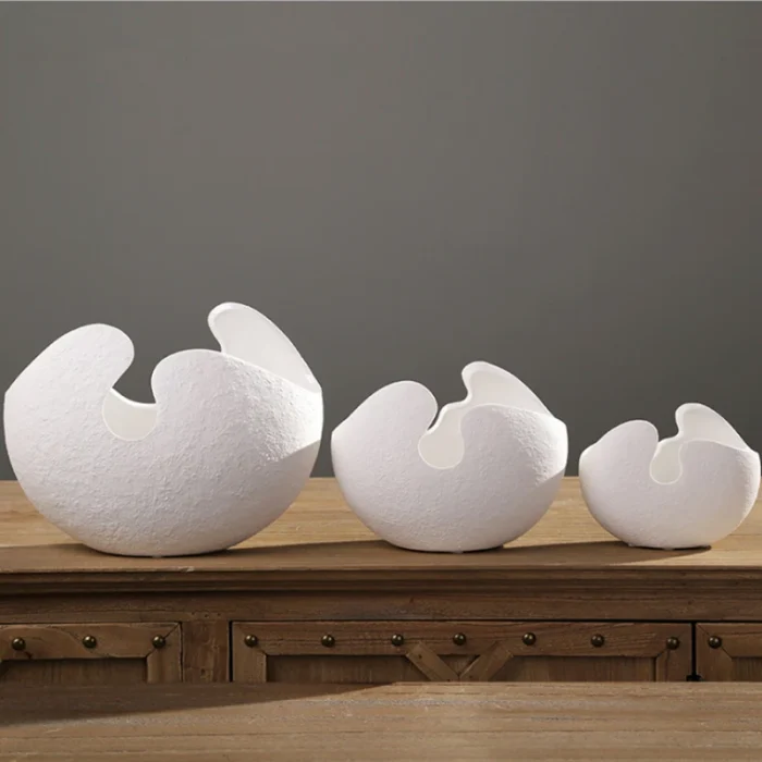Modern Creativity White Ceramic Vases for Wedding Home Decoration Gift Hydroponic Potted Personality Plants Daffodil Flowerpot 3