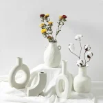 Jingdezhen White Porcelain Crafts Ceramic Vase Creative Small Flower Vase Ornaments Tabletop Vases Home Decoration Wedding Gifts 1