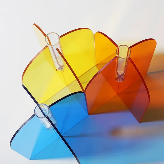 Nordic Colorful Acrylic Vase Ins Wind Decoration Art Simple Living Room Soft Decoration Flower Arrangement Water Accompany 4