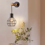 Vintage Industrial Wall Light Shade Ceiling Lifting Pulley Retro Loft Bedside Lamp Adjustable Wall Sconce Lighting Home Decor 2