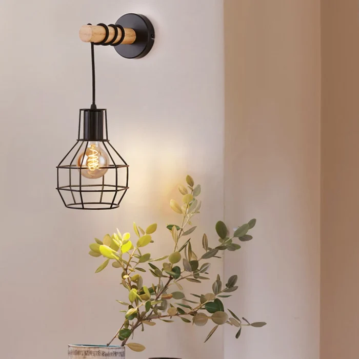 Vintage Industrial Wall Light Shade Ceiling Lifting Pulley Retro Loft Bedside Lamp Adjustable Wall Sconce Lighting Home Decor 2