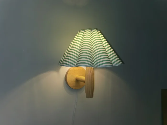 Wooden Wall Light with Plug Switch Led Interior Wall Lamps Modern Nordic Bedroom Beside Lamp Front Door Wall Light Retro Decor 6
