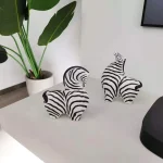 Creative resin zebra statue animal decoration desk decoration figurines home decoration accessories office crafts gifts 3