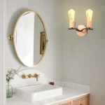 Modern Indoor Lighting Wall Lights Loft American Iron 2 Heads Wood Bedside Lamps Vintage Wall Sconce Lighting Fixture wandlamp 4