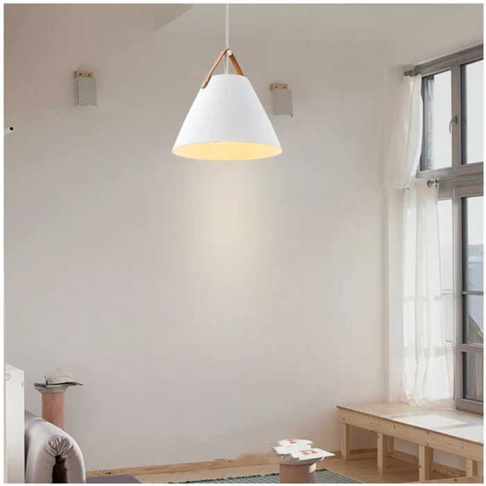 Nordic Minimalist Pendant Lamps Personality LED Hanging Light Bedroom Living Room Lamp Hotel Restaurant Bar Belt Chandelier 4
