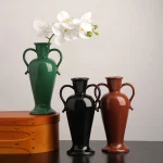 Nordic Ins Binaural Ceramic Vase Ornaments Living Room Porch TV Cabinet Flower Arrangement Container Wedding Vases Decoration 1
