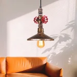 Vintage Loft Industrial Iron Water Pipe Pendant Lamp Retro E27 LED Pendant Light Bar Restaurant Kitchen Bedroom Hanging Lights 2