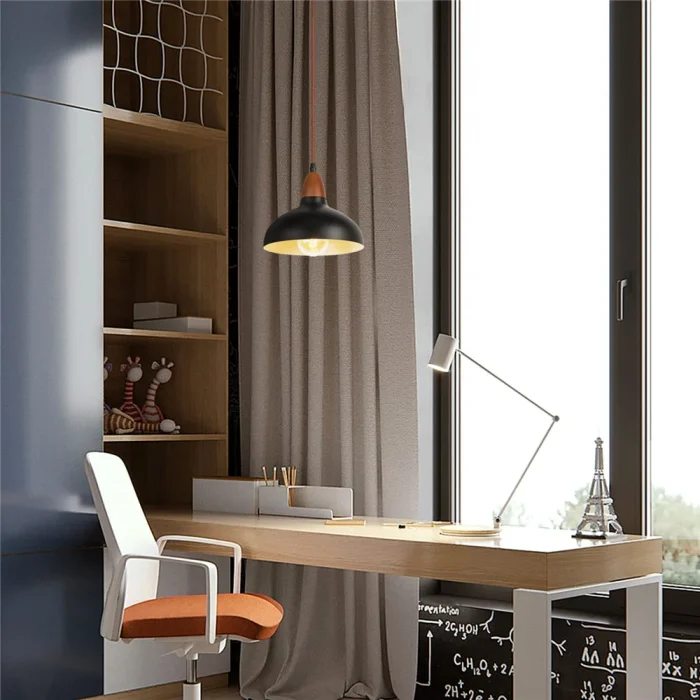 Nordic E27 Pendant Lights Industrial Hanging Lamp Indoor Lighting for Living Dining Room Kitchen White Black Suspension Light 2