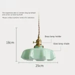 Nordic French Glass Pendant Light Lustre For Dining Room Homestay Restaurant Balcony Bedside Aisle Bay Window brass ceiling lamp 5