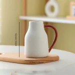 Nordic Ins Frosted Pot Shape Ceramic Vase Ornament Living Room Bedroom Entrance Flower Arrangement Art Vase Christmas Decoration 6