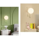 Cream Style Bedroom Wall Lamp Simple Colorful Children's Room Lamp Creative Ball Background Wall Decorative Lamp 5