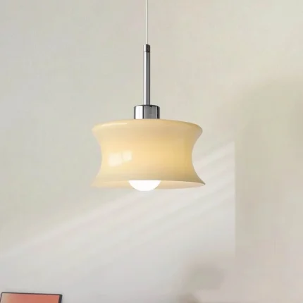 French Retro Glass Chandelier Bay Window Single-Head Balcony Lamp Post-modern Bedroom Bedside Lamp 2