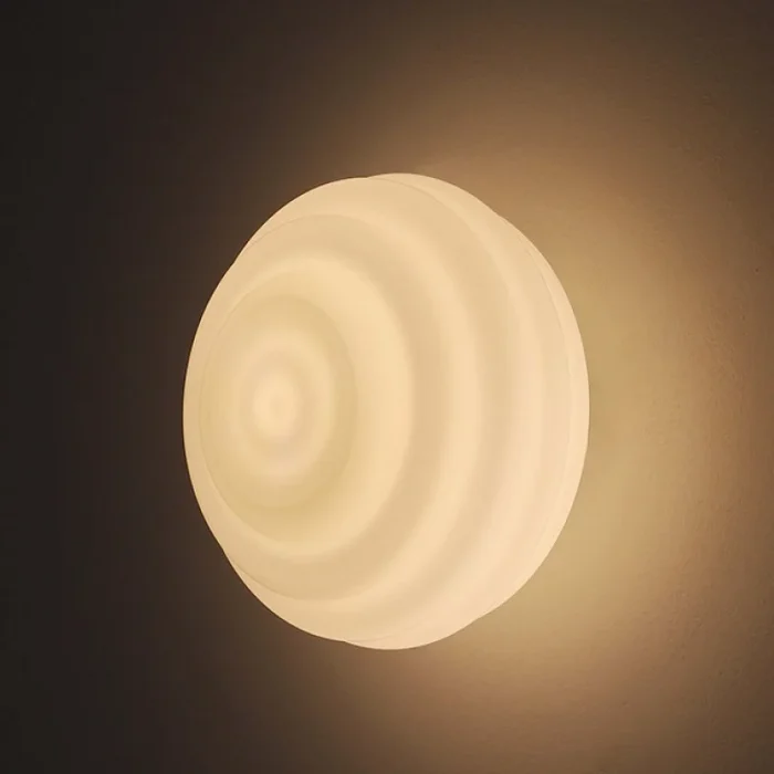 LED Background Wall Wave Wall Lamp Bedroom Balcony Ceiling Lamp Cream Retro Aisle Cloakroom Decorative Wall Lamp 3
