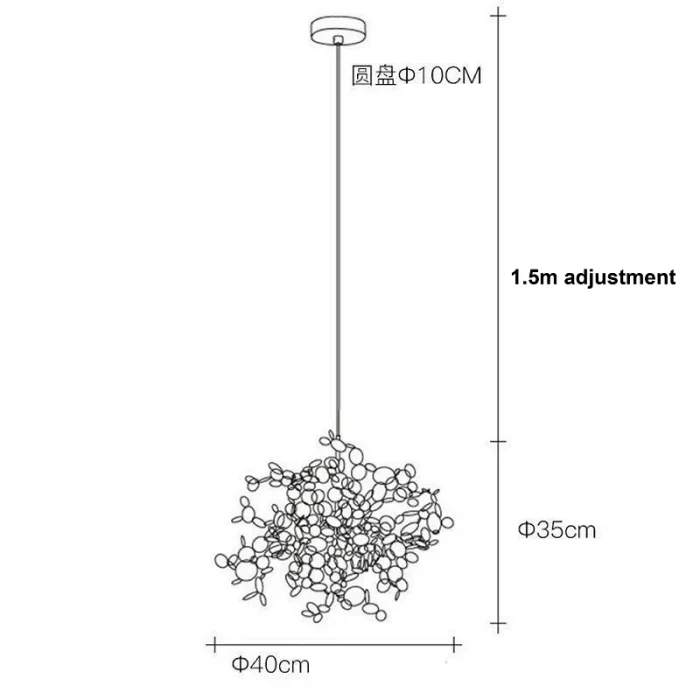 Nordic Light Luxury Personalized Creative Clothing Shop Window Decoration Chandelier Bar Bar Lamps Sequin Lights 6