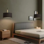 Solid Wood Cloth Chandelier Large Single Head Modern Dining Room Living Room Bedroom Bedside Lamp Decorative Lamp 6