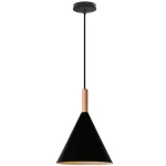 Simple chandelier industrial loft pendant light E27 restaurant bar living room bedroom wood wrought iron pendant lamps 6