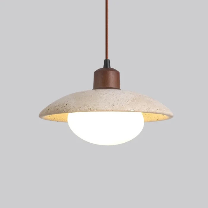 Yellow Travertine Simple Bedside Chandelier Restaurant Bar Chandelier Personalized Creative Cream Style Decorative Lamp 2
