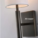 All-copper Wall Lamp Living Room Background Wall Lamp Simple Bedroom Bedside Lamp Study Room Personalized Stair Aisle LED Lamp 5