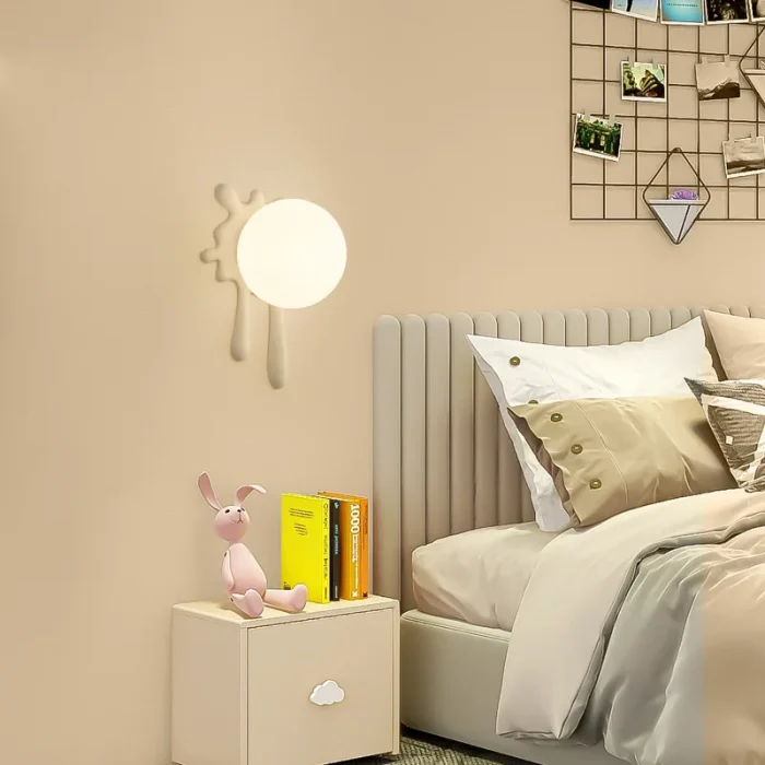 Cream Style Bedroom Wall Lamp Simple Colorful Children's Room Lamp Creative Ball Background Wall Decorative Lamp 4