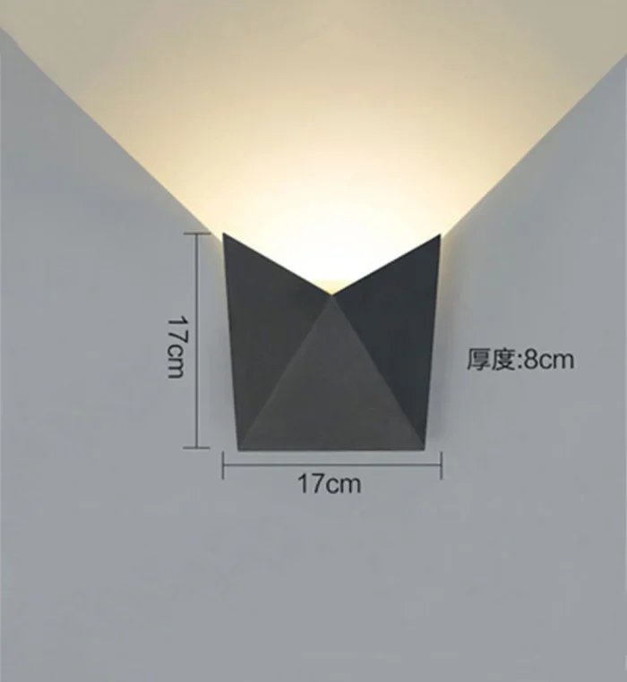 Modern Irregilar Wall Light Outdoor Waterproof IP65 Garden Corridor Porch Stair 5W Wall Lamp Led Lights TV Background Sconce 6