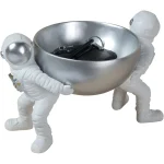 Nordic Astronaut Resin Statue Storage Ornaments Fruit Bowl Adornment Snacks Nut Plate Key Storage Desktop Decor Home Decoration 5